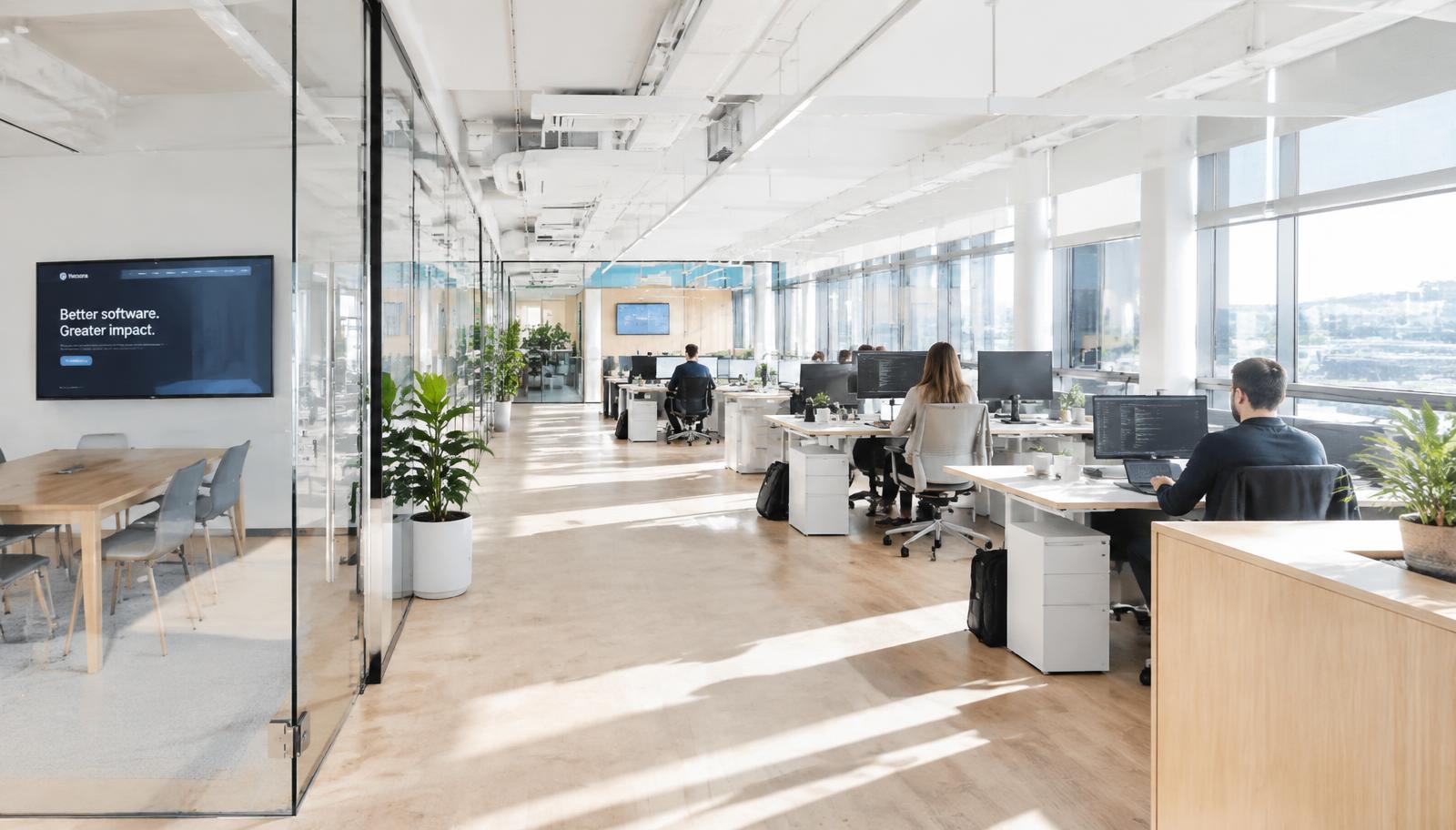 Bright modern IT agency office
