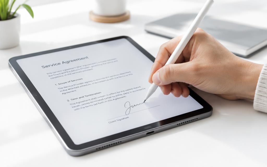 Terms and signing